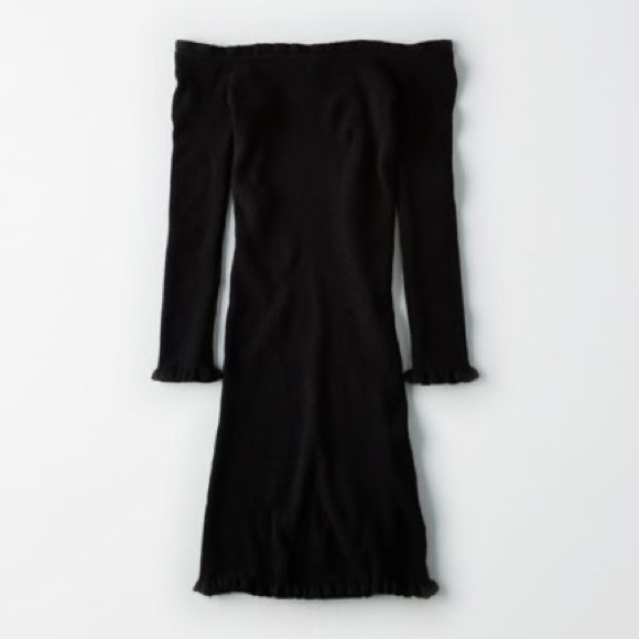 American Eagle Black Off The Shoulder Dress - Picture 4 of 6